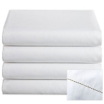 Thomaston Mills T-200 Colored Hem Flat Sheets Queen 90x110 60% Cotton 40% Polyester White With Green Hem 2 Dz Per Case Price Per Dz